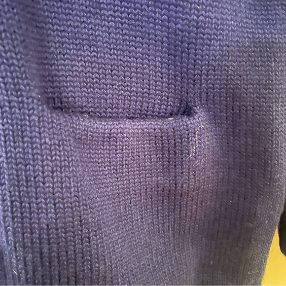 Vintage 60s Honor Made Blue Varsity Letterman Knit Cardigan - Picture 6 of 7